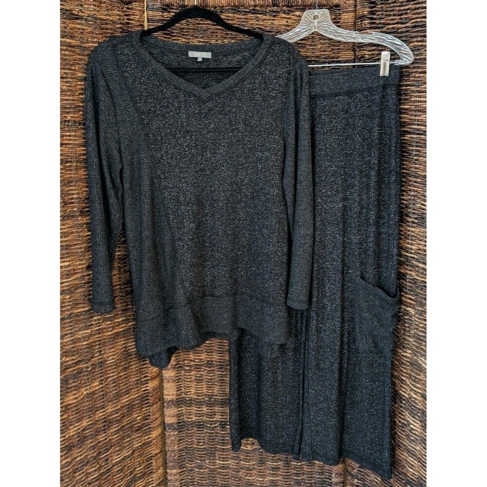 Habitat Soft Fleece Tunic & Cargo Pants Cozy Knit Loungewear Set S/XL Lagenlook
